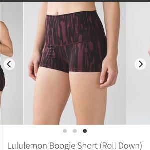 Lululemon boogie short maroon & black medium